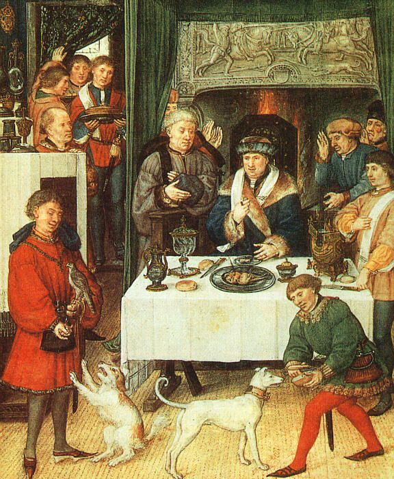 Gerard HORENBOUT, Month of January from Breviario Grimani, before 1520
