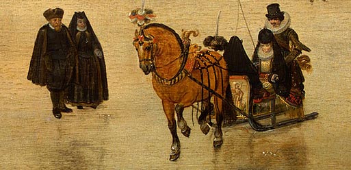 Hendrick Avercamp(b. 1585, Amsterdam, d. 1634, Kampen), Detail from Winter Landscape