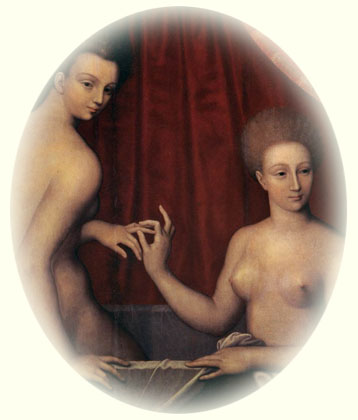 Schule von Fontainebleau, Gabrielle d'Estrées und ihre Schwester im Bad